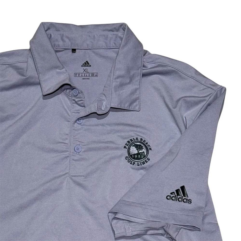 Adidas Men's XL Polo - Pebble Beach Golf Link -‎ Pale Lavender Color